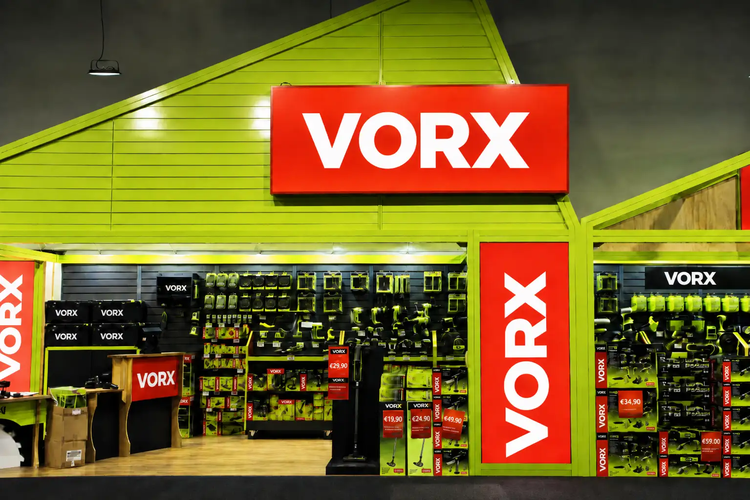 Loja da marca VORX em fase inicial